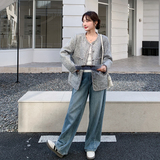 【新款】灰色小香外套B208-268006-P165K289，女装运动套装，浙宝208