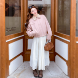 【新款】可拆卸钩花领粉色皮衣外套B208-268001-P160K279，女装短外套，浙宝208