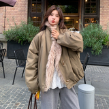 新款！90绒卡其绿色毛毛翻领派克羽绒服B208-9090-P275K368，女装羽绒服，浙宝208