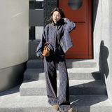 6天内出！复古菱格牛仔外套＋阔腿裤B208-268003-P210K329，女装运动套装，浙宝208