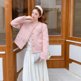 【新款】粉色气质风小香外套B208-268002-P160-K279，女装短外套，浙宝208