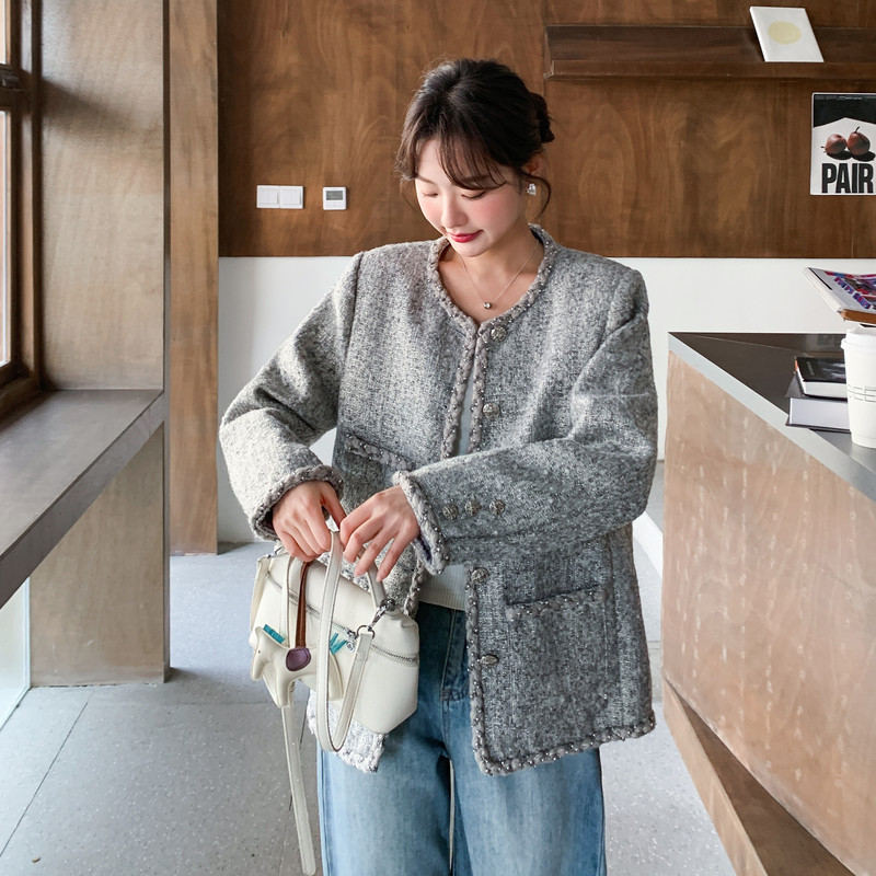 【新款】灰色小香风外套B208-268006-P165K238,女装短外套,浙宝208