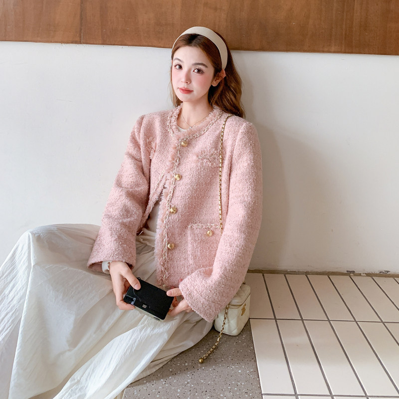 【新款】粉色气质风小香外套B208-268002-P160-K279，女装短外套，浙宝208