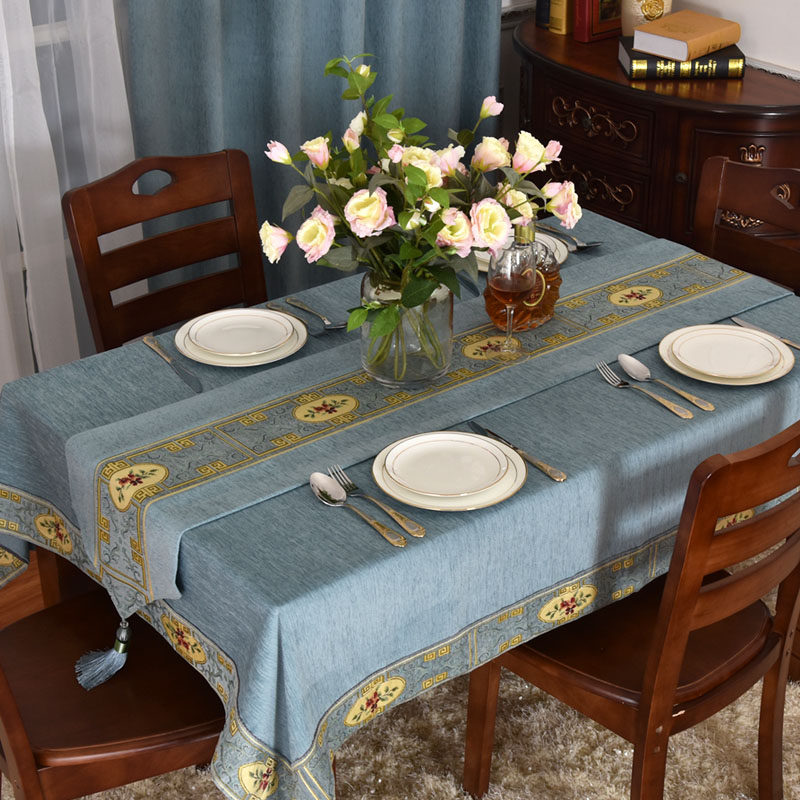 中式餐桌布老式桌布纯色家用台布正方形茶几布小方桌八仙桌麻将布