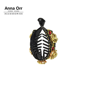 Anna Orr品牌发饰沙俄贵族宫廷风金玫瑰马尾扣小发夹竖夹简约气质