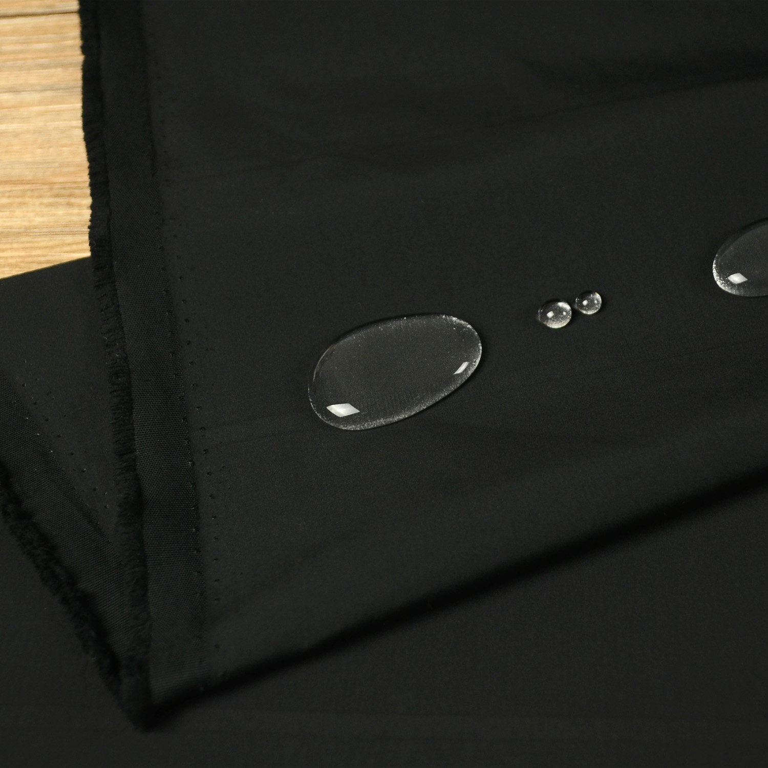 浅黑色防水暗条纹记忆布料高密不钻绒免熨羽绒服尼克服派克服面料