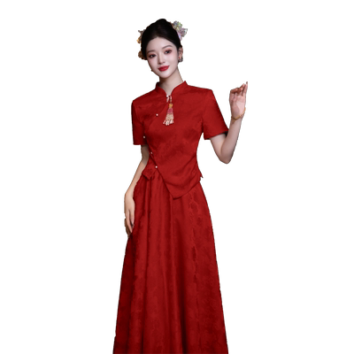 新中式旗袍改良敬酒服结婚礼服
