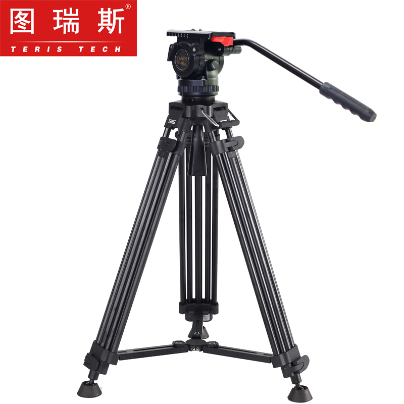 图瑞斯新款TS-N6L PLUS专业摄像机单反液压云台&铝合金三脚架套装