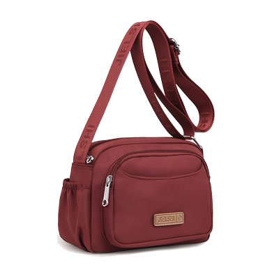 女包新款时尚百搭斜挎包小包牛津布包简约休闲多层包包单肩包女