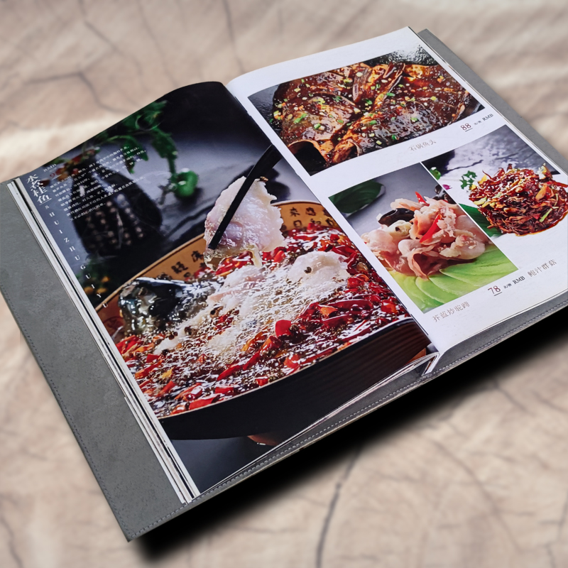 铜版纸皮面菜谱制作餐厅酒店活页菜单设计酒吧歌厅价目表金石菜牌