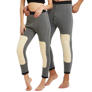 恒源祥加厚驼绒裤男女士高腰加绒羊驼毛棉裤冬东北修身大码保暖裤