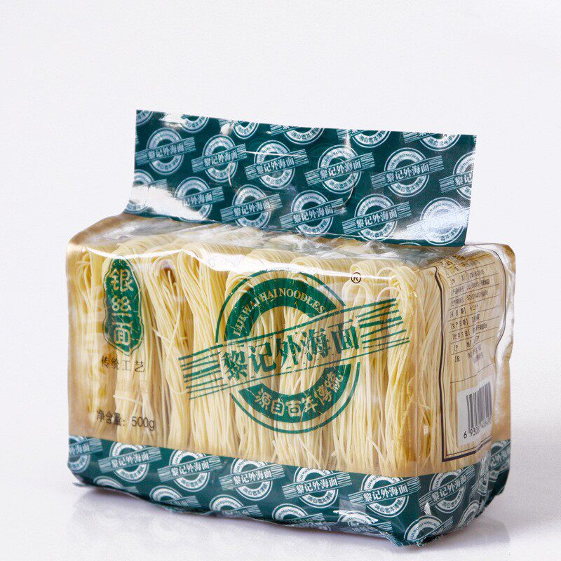 1袋包邮500g黎记银丝面传统手工非油炸港式广东江门外海面爽滑