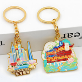 上海东方明珠塔钥匙扣城隍庙豫园金属钥匙圈包挂件文创旅游纪念品