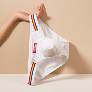 2025新款纯棉低腰男士三角裤头运动性感透气青年潮流款个性短裤头