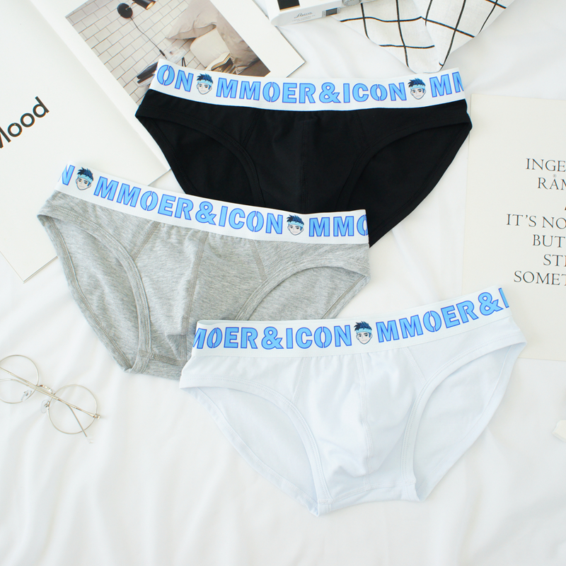 男士内裤平角裤纯棉舒适四角白色