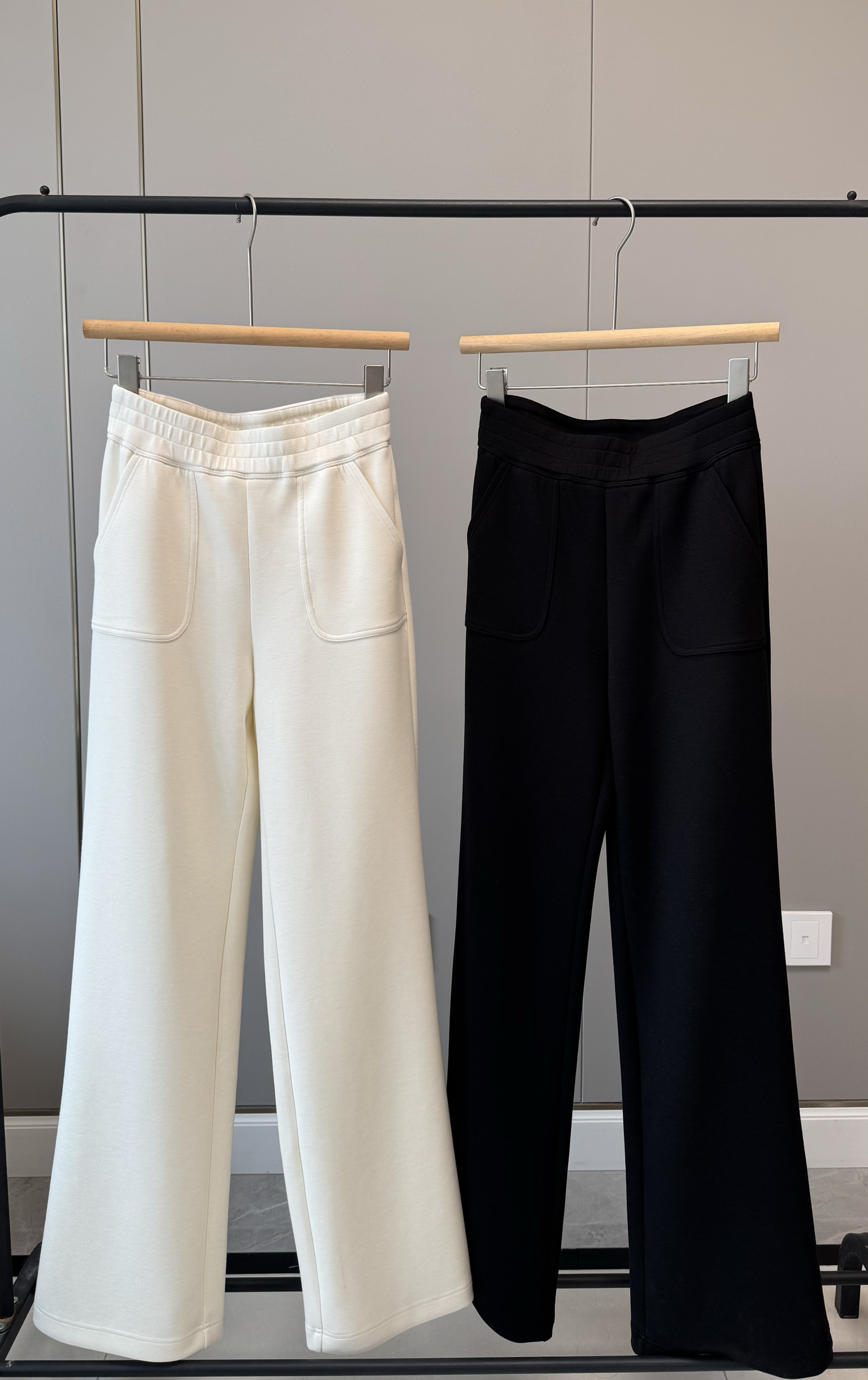 wo 升级版本2.0羊毛空气裤秋冬新款宽松休闲显瘦阔腿直筒长裤