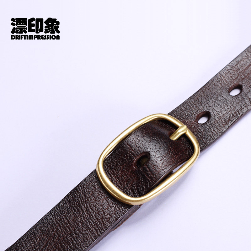 皮带女真皮手工复古铜扣腰带纯牛皮时尚休闲韩版简约女式牛仔裤带