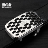 皮带男士 带潮 真皮不锈钢自动扣内穿腰带头层纯牛皮高档商务休闲裤