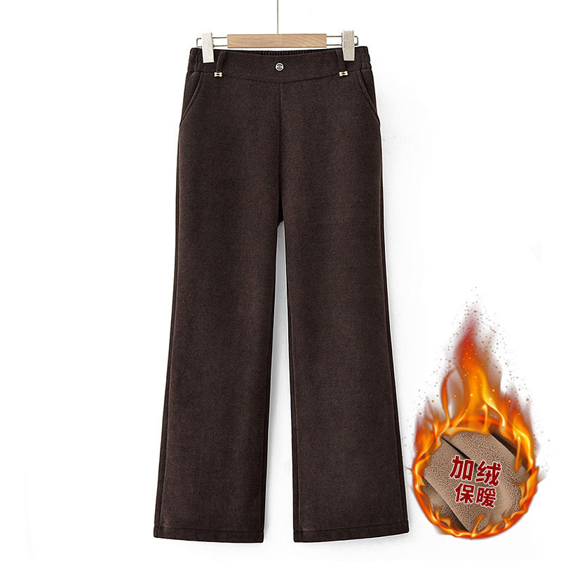 秋冬显瘦高中老年高腰微喇裤加绒保暖松紧腰大码妈妈装休闲长裤子,女装/女士精品,时尚抓绒裤,淘宝优惠券,粉丝福利购,淘宝优惠卷