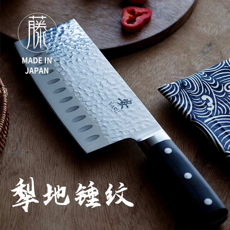 锋利不粘刀。日本制进口不锈钢中华菜刀切菜刀切肉刀家用中式厨刀
