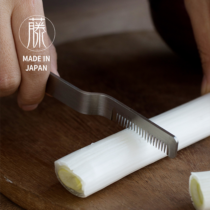 日本制进口吉川不锈钢18-8大葱白切丝器厨房小工具家用葱丝刀神器