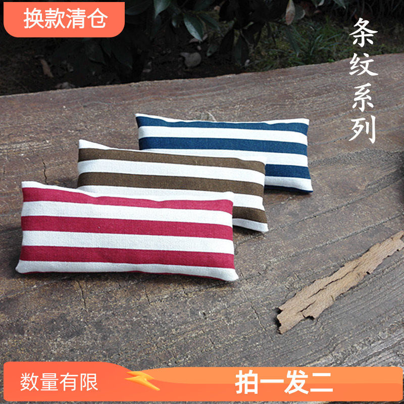 包邮特价简约可拆洗换芯布艺鼠标垫贴护腕枕头垫天然花草绿茶填充