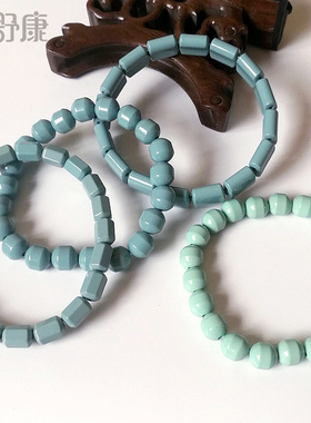 托玛琳时尚雾霾蓝清新抗辐射手链