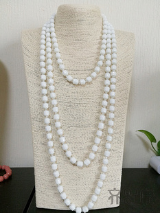 【白菜价】托玛琳项链 白色8角锗石派石电气石 齐舒康罗麦同款珠