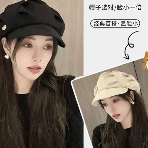 春夏贝雷帽子女2024新款显脸小