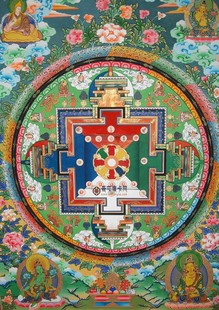 热贡手绘◆矿石手绘◆定制◆白度母◆扎基拉姆◆财续佛母坛城