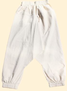 印度传统纯棉瑜伽裤吊档裤卡伦裤宽松透气