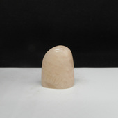 天然印石闲章料巴林石羊脂白冻石随形印章篆刻石料24 28mm