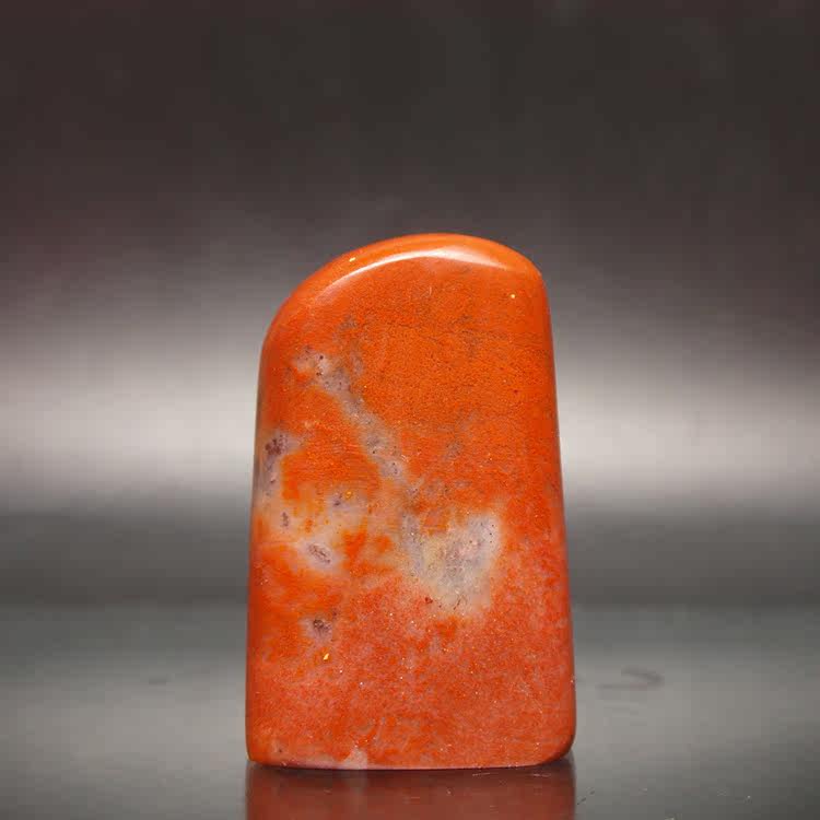 天然印石闲章料产地巴林石冻石红花随形印章篆刻石料28*14*44mm