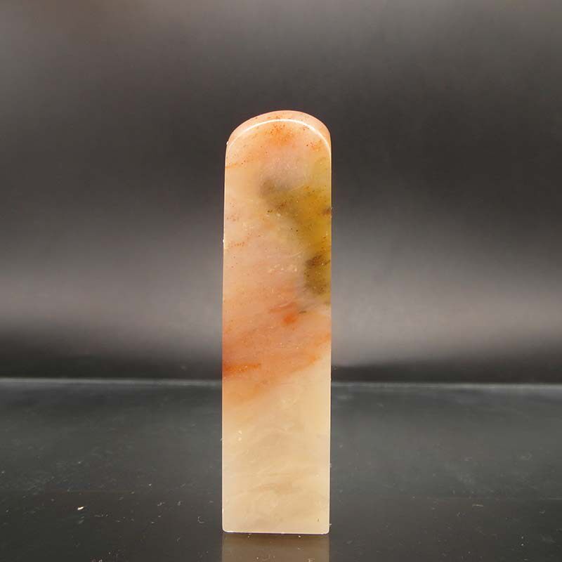 天然印石产地巴林石章料红芙蓉冻石印章篆刻石料18*18*69mm