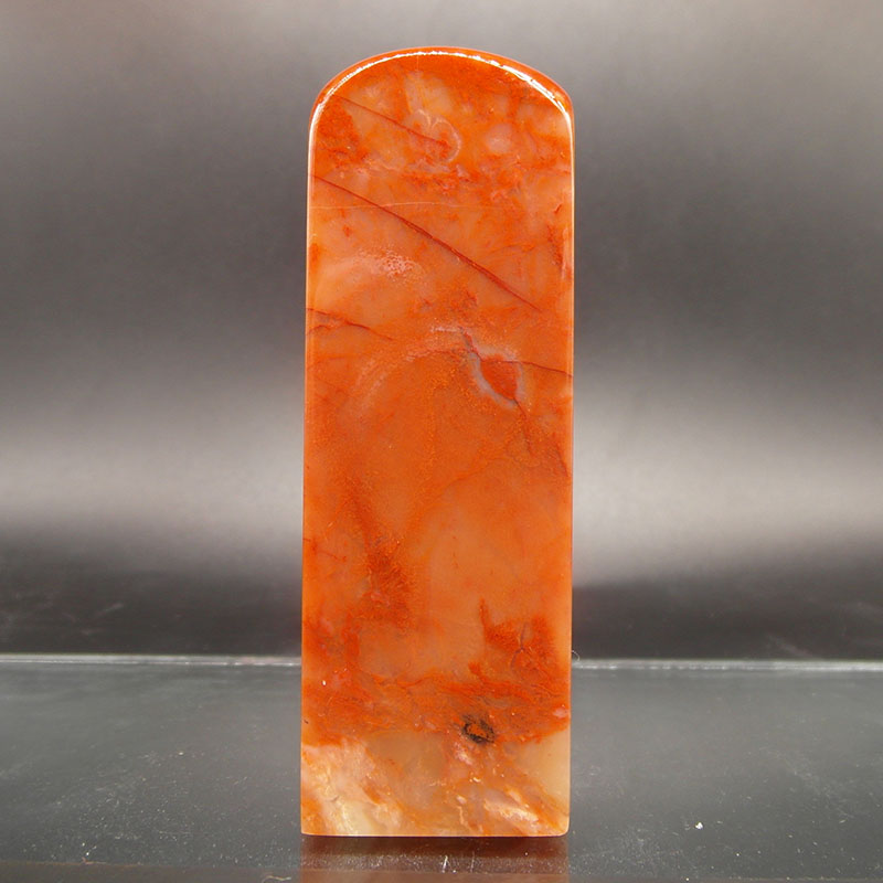 天然印石产地巴林石章料红芙蓉冻石印章篆刻石料30*30*86mm