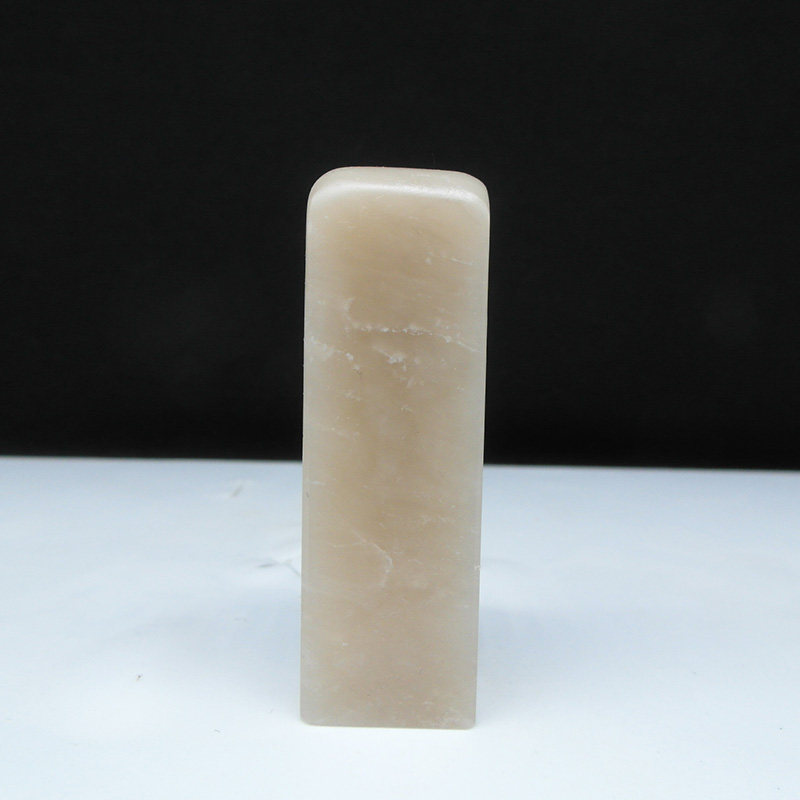 天然印石巴林石萝卜丝纹荔枝冻石印章篆刻石料17*17*55mm