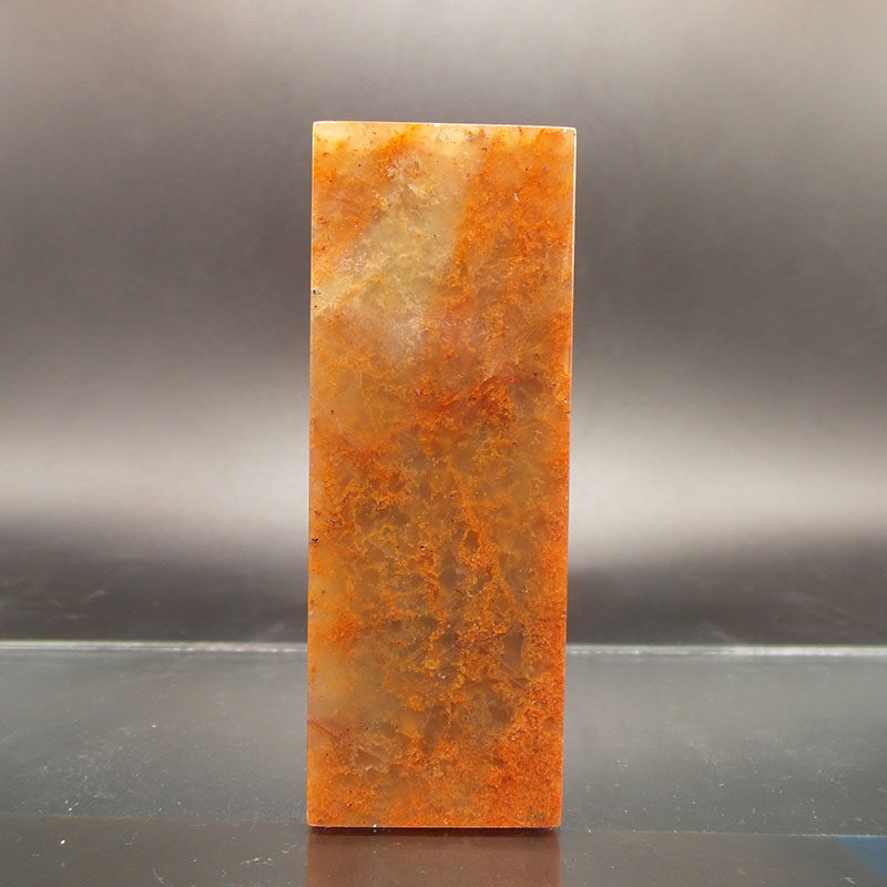 天然印石产地巴林石章料朱砂红冻石印章篆刻石料30*13*81mm