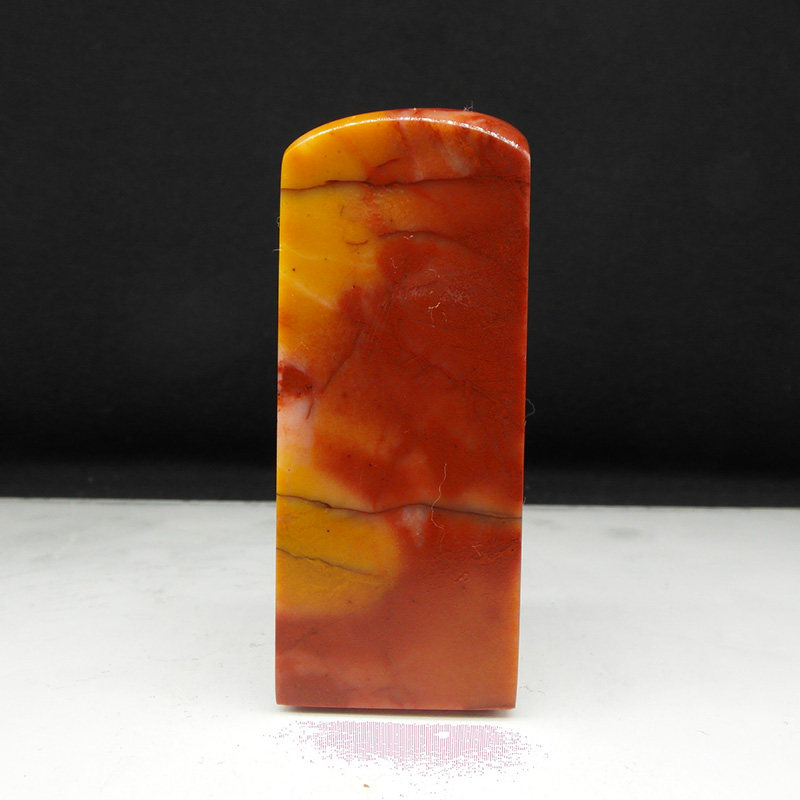 天然印石产地巴林石印章料篆刻石料红花冻石30*30*74mm