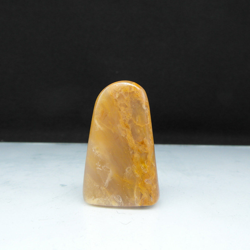 天然印石闲章料巴林石黄花冻石随形印章篆刻石料24*12*37mm