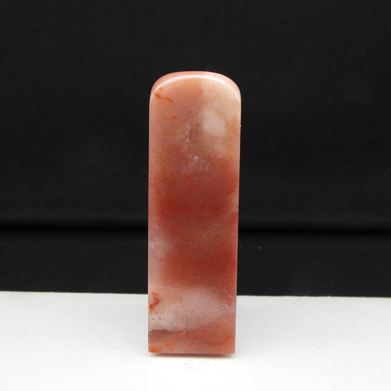 天然印石产地巴林石印章料篆刻石料红芙蓉冻石20*20*62mm