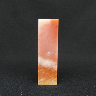 天然印石产地巴林石章料红花冻石印章篆刻石料25*25*40-85mm
