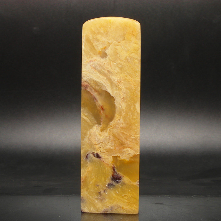 巴林石印章石料篆刻印章彩冻石30*29*103mm