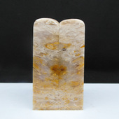 74mm 天然印石对章料产地巴林石黄花冻石印章篆刻石料20
