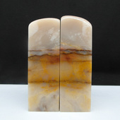 80mm 天然印石对章料产地巴林石黄花冻石印章篆刻石料25