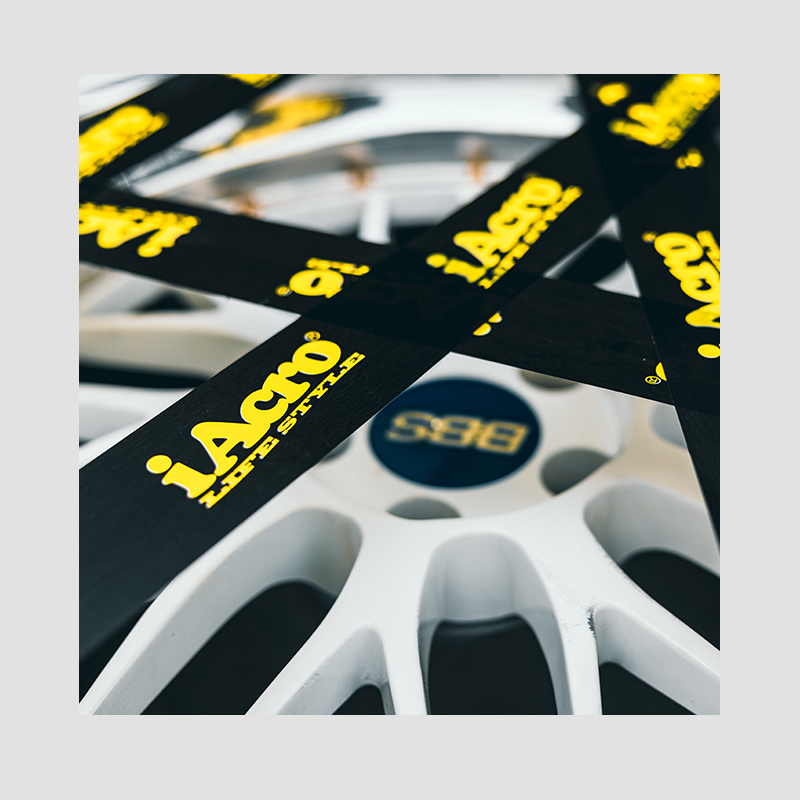 iAcro2022  黑黄LOGO字母大号潮流印花胶带胶条 胶纸