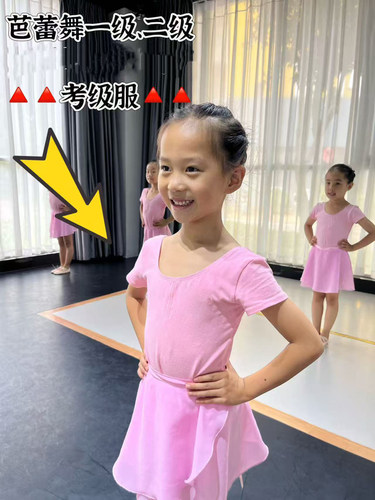 新款儿童舞蹈裙半身裙女童夏季芭蕾舞纱裙女一片式练功服围裙短裙