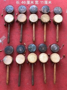 民俗老式拨浪鼓卖货郎复古怀旧老物件影视道具摇铃玩具木质玩具