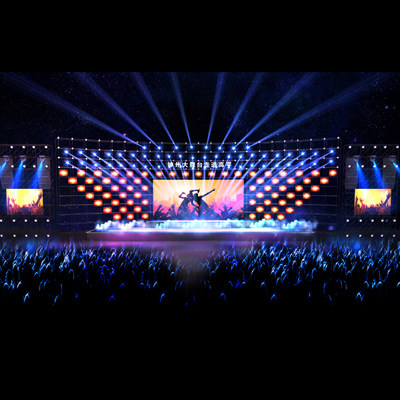 舞台舞美3d效果图设计晚会演出周年庆典设计奠基走秀设计