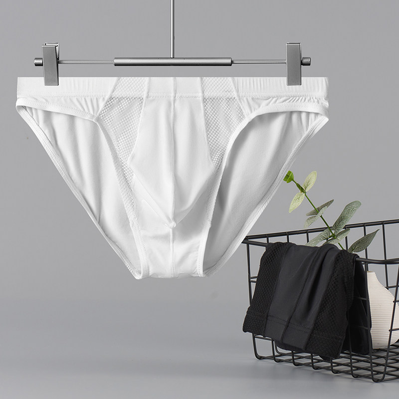 GTOPX MAN男士镂空网纱拼接薄款U凸低腰透气吸汗性感三角裤内裤,女士内衣/男士内衣/家居服,男三角内裤,淘宝优惠券,粉丝福利购,淘宝优惠卷