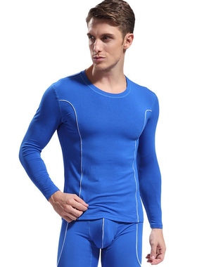 男士内裤 网将WJ竹纤维秋衣薄款保暖衣打底衫3004SY不含长裤